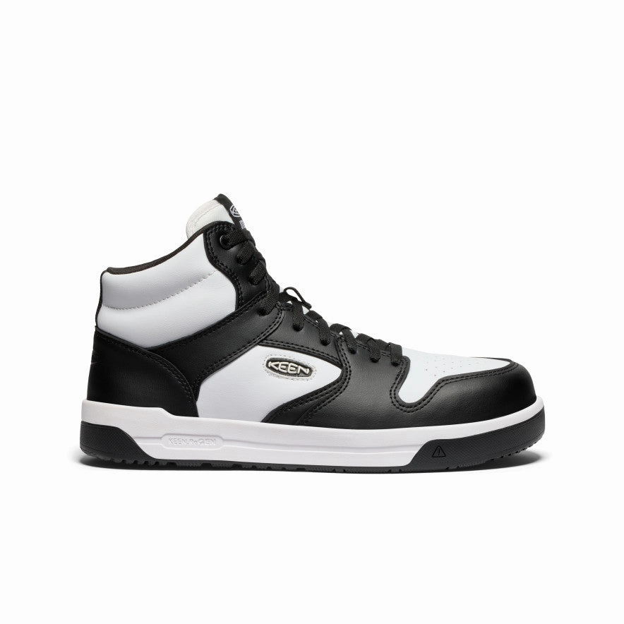 Ground Force Men's Overton Mid Work Shoe (Carbon Toe)  |  Star White/Black