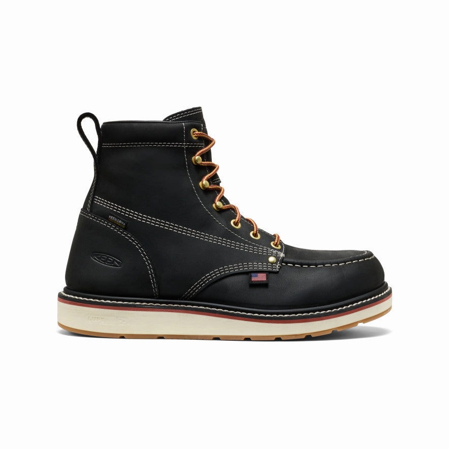 Men's Liberty 6" Waterproof Boot (Carbon Toe)  |  Black/Gum Comfort Backing Stable Step