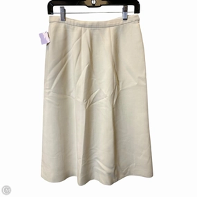 Travel Ease Skirt Designer By Giorgio Armani In Cream, Size: S