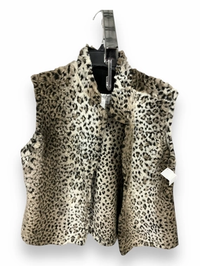 Heavyweight Warmth Vest Faux Fur & Sherpa By Coldwater Creek In Animal Print, Size: L