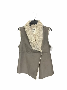 Vest Faux Fur & Sherpa By Dylan In Grey, Size: S Lightweight Polyester Blend