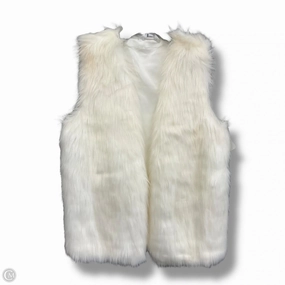 Active Daily Wear Vest Faux Fur & Sherpa By Time And Tru In Ivory, Size: S