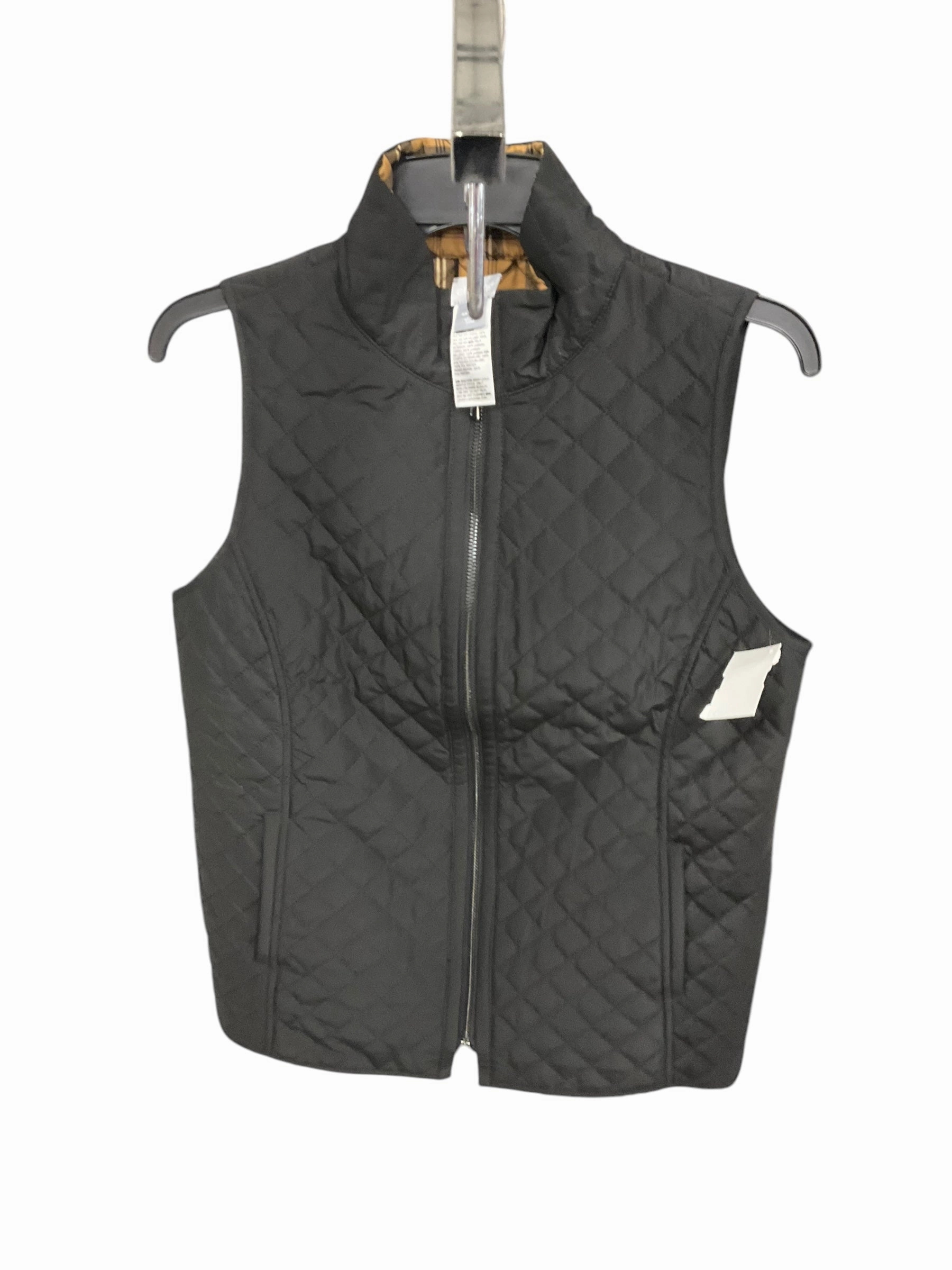 Flexible Armholes Flexible Articulated Elbows Vest Puffer & Quilted By Chicos In Black, Size: 0