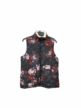 Vest Puffer & Quilted By Maurices In Floral Print, Size: M FlexibleFit