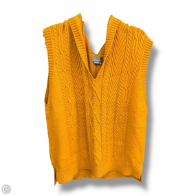 Vest Sweater By Anthropologie In Yellow, Size: Osfm Mesh Venting Insulated Padding