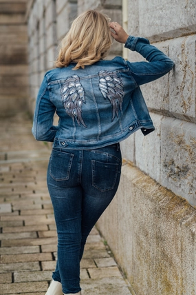 Denim Angel Wing Jacket Crisp Look