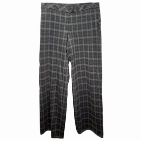 Stretch Power Quick Dry Technology Ponte Full Leg Pants By J. Jill In Plaid Pattern, Size: M