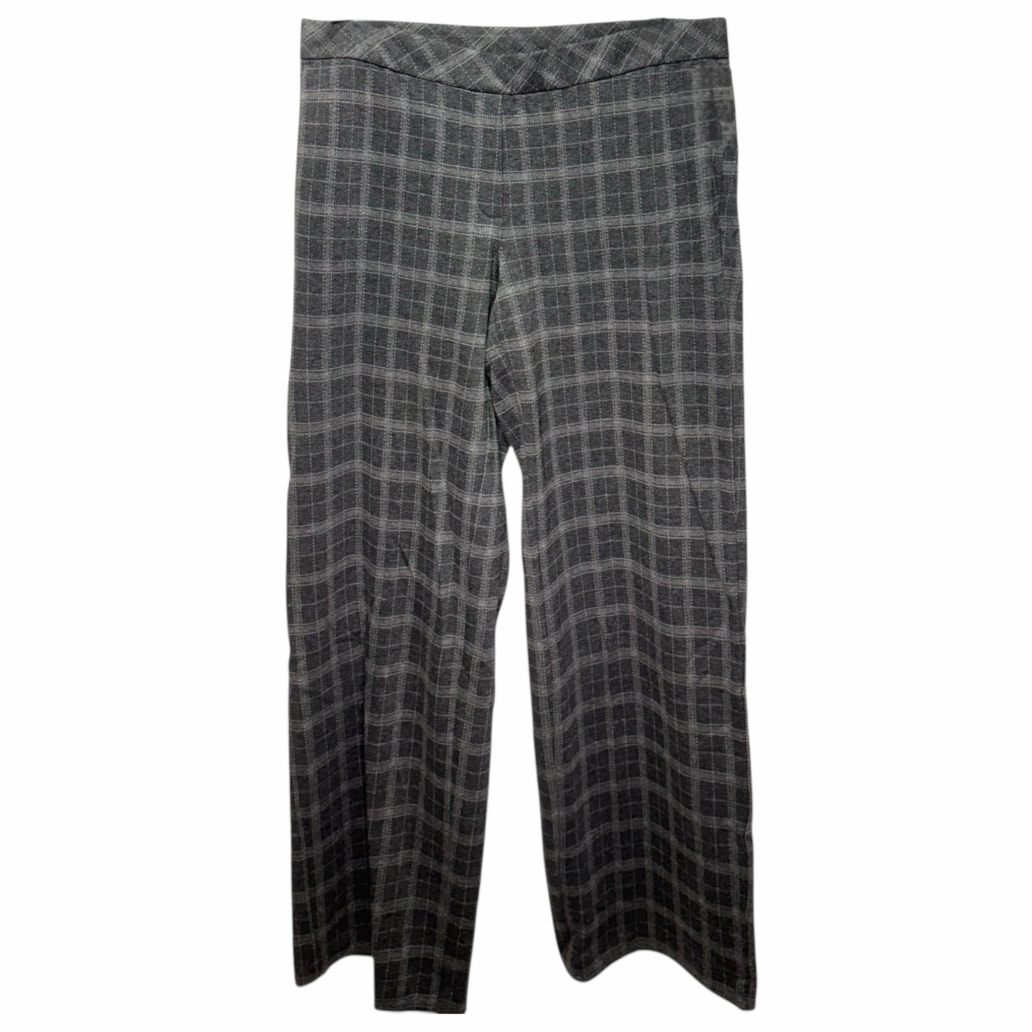 Stretch Power Quick Dry Technology Ponte Full Leg Pants By J. Jill In Plaid Pattern, Size: M