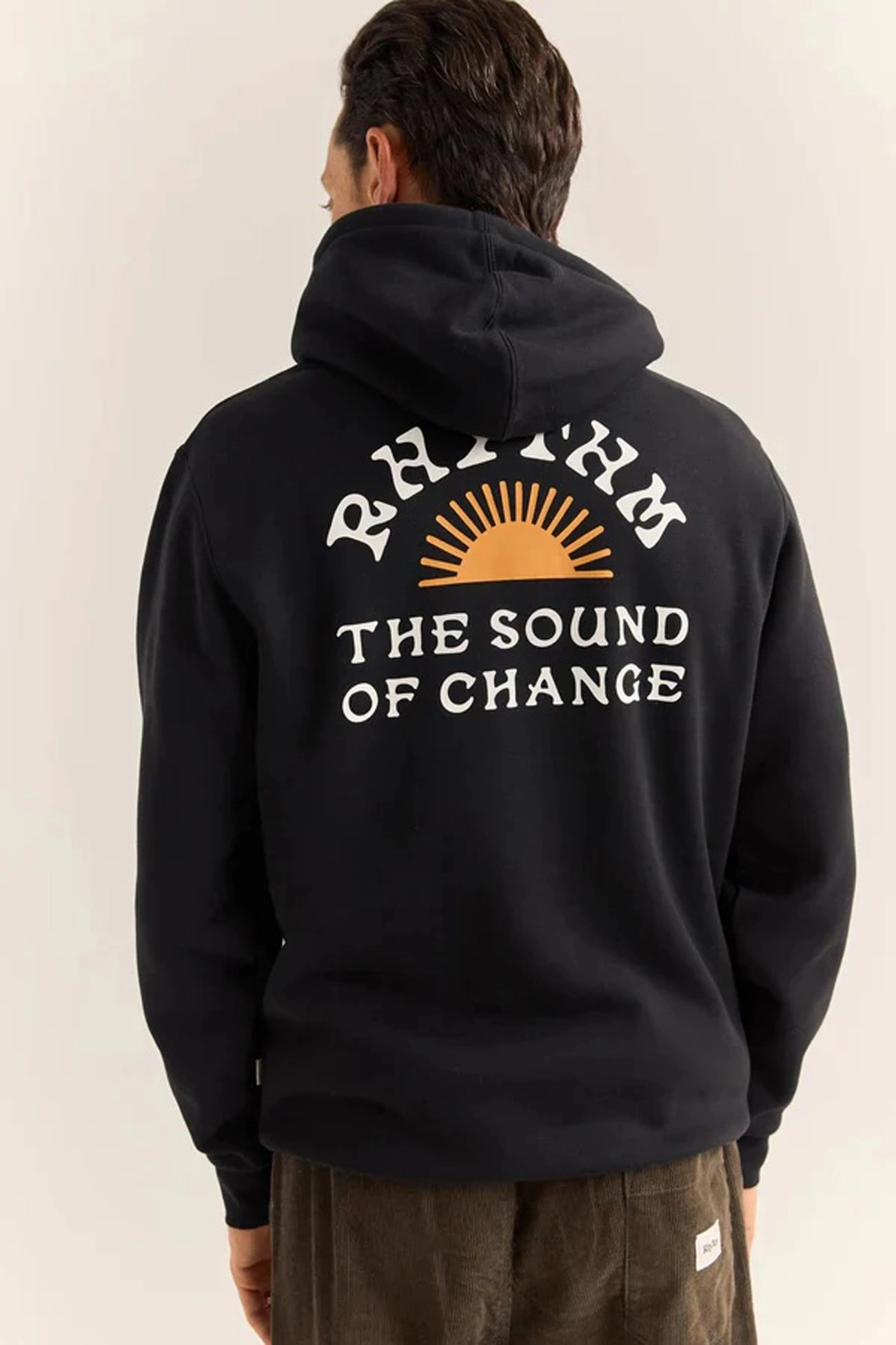 Adjustable Belt Awake Fleece Hood Black