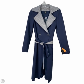 Many Pockets Mid Length Coat Peacoat By White House Black Market In Blue, Size: Xxs
