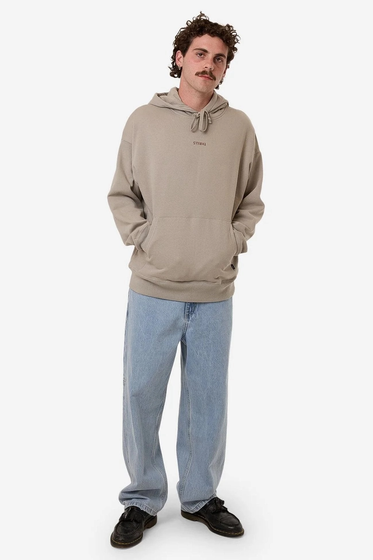 Minimal Thrills Slouch Pull On Hood String Mesh Ventilation Panels High Collar Style