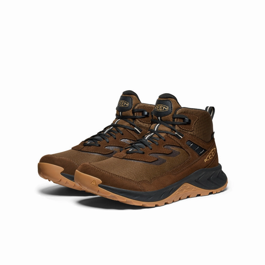 Men's Hightrail Waterproof Hiking Boot  |  Dark Earth/Oak Buff Cushioned Step Weather Resistant User