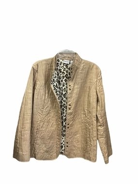 HoodedStyle Jacket Puffer & Quilted By Chicos In Beige, Size: L