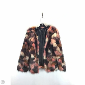 Coat Faux Fur & Sherpa By Fashion Nova In Multi-colored, Size: M Snap Closure System