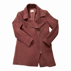 Coat Peacoat By Loft In Purple, Size: S Wind Blocking Fabric Soft Texture