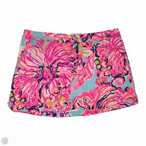 Street Attire Curvy Fit Lorelie Skort Designer By Lilly Pulitzer In Serene Blue Big Escapade, Size: 4