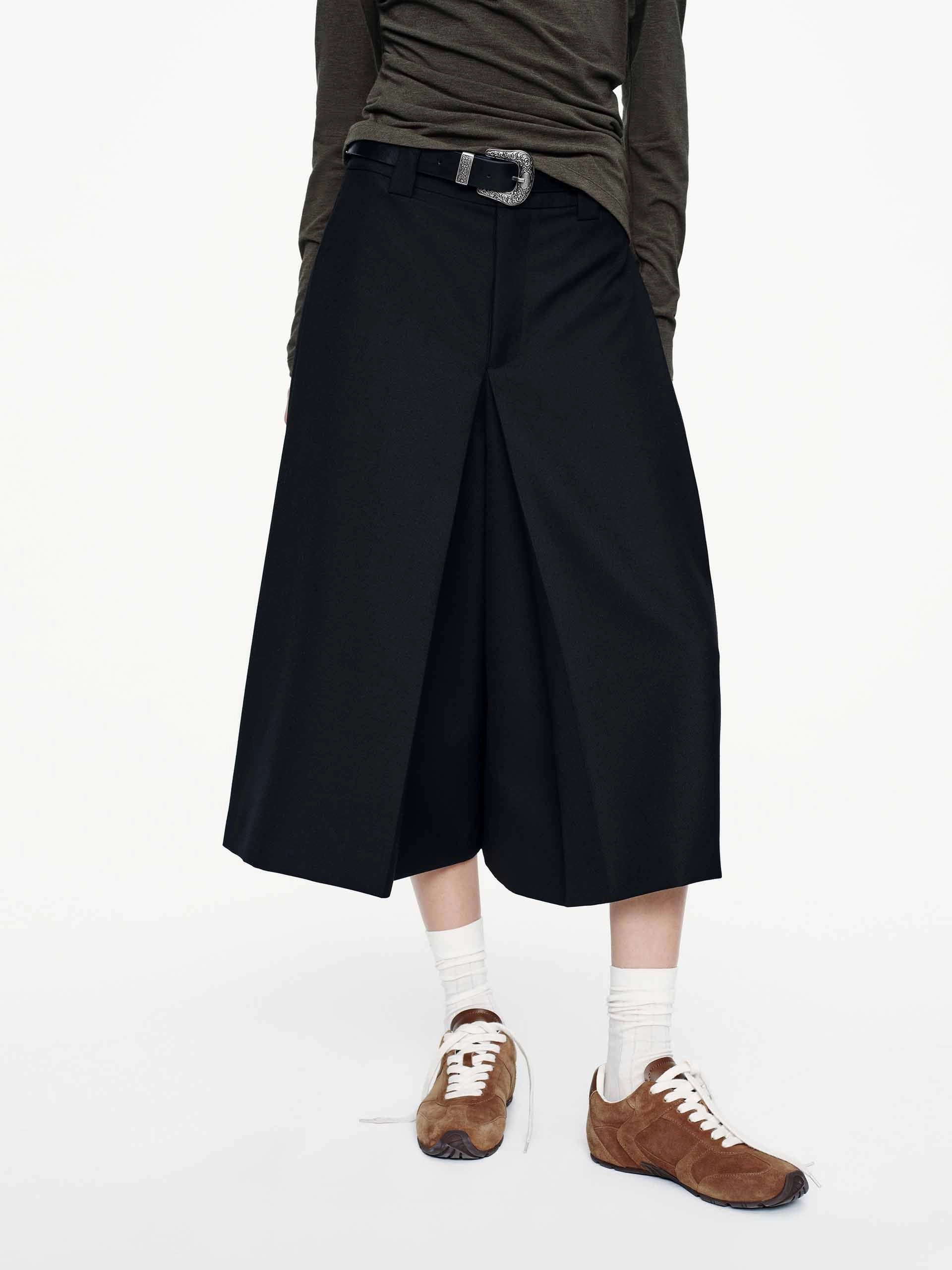Wide Leg Cropped Trousers StaticDissipative Comfortable Wear