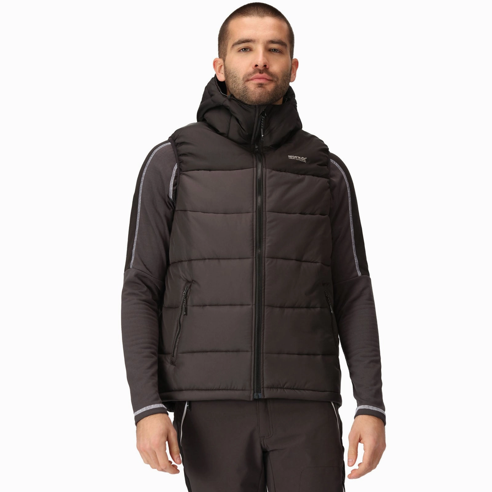 Anti Slip Cuffs Modular Attachment Loops Regatta Mens Nevado Heavyweight Hooded Gilet
