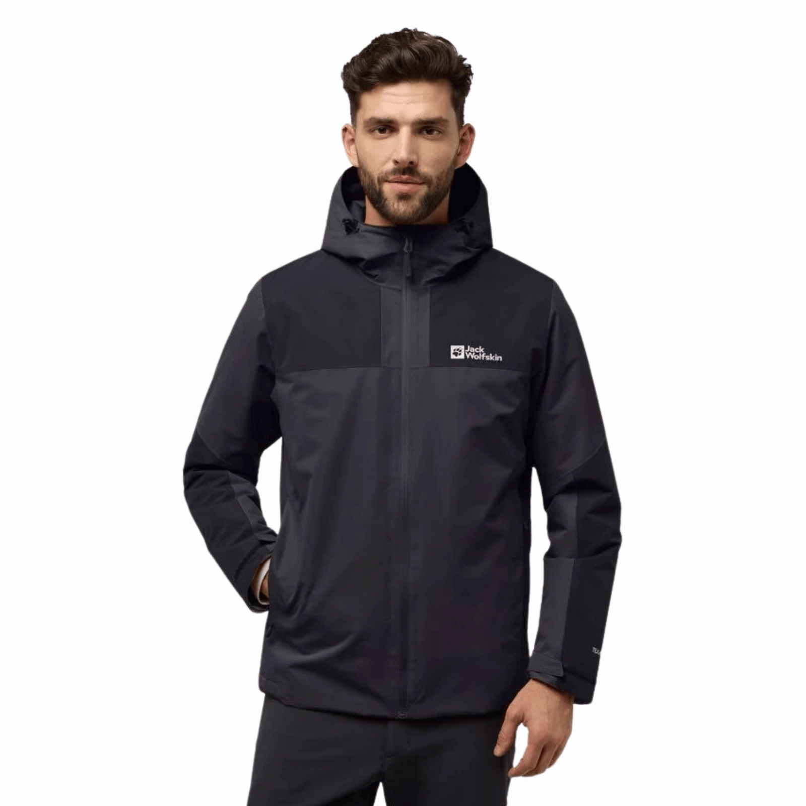 Jack Wofskin Mens Jasper Waterproof Hooded Jacket Eco Friendly Recycled Material