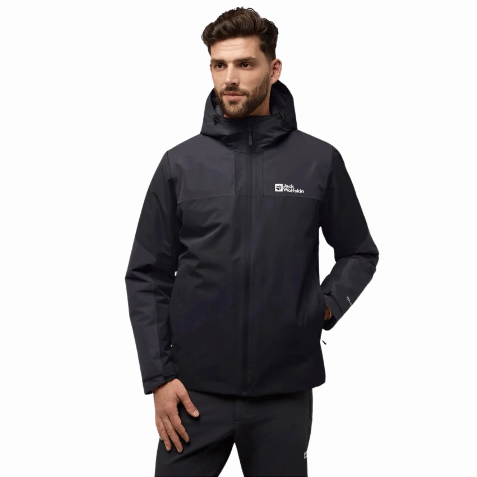 Wrinkle Resistant High Performance Blend Jack Wofskin Mens Jasper Waterproof Hooded Jacket