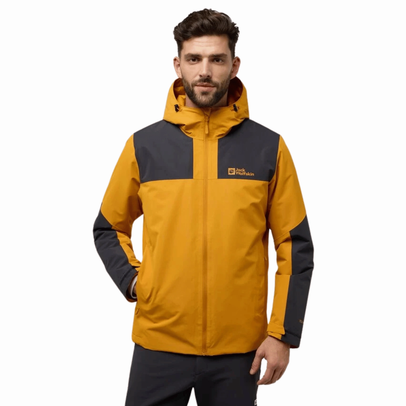Modular Design Abrasion Resistant Edges Jack Wofskin Mens Jasper Waterproof Hooded Jacket