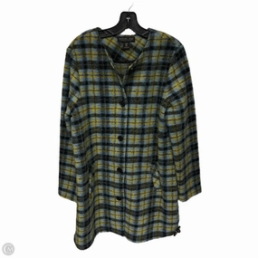 Coat Peacoat By Rachel Zoe In Blue & Green, Size: M Plaid Print