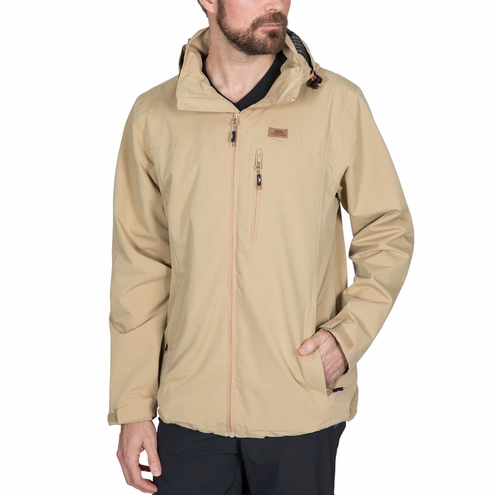 Trespass Mens Weir Waterproof Walking Jacket Flexible Armholes