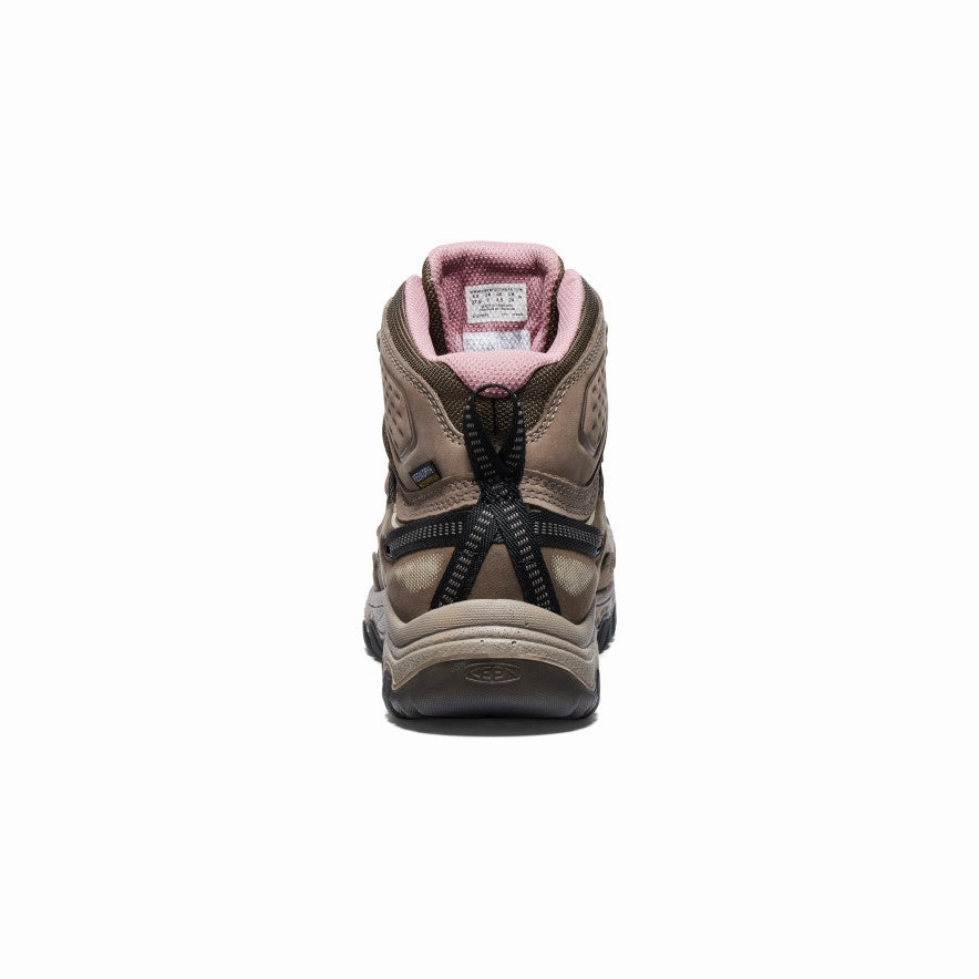 Slip Resistant Adventure Seeker Day To Night Women's Targhee IV Wide Waterproof Hiking Boot  |  Brindle/Nostalgia Rose