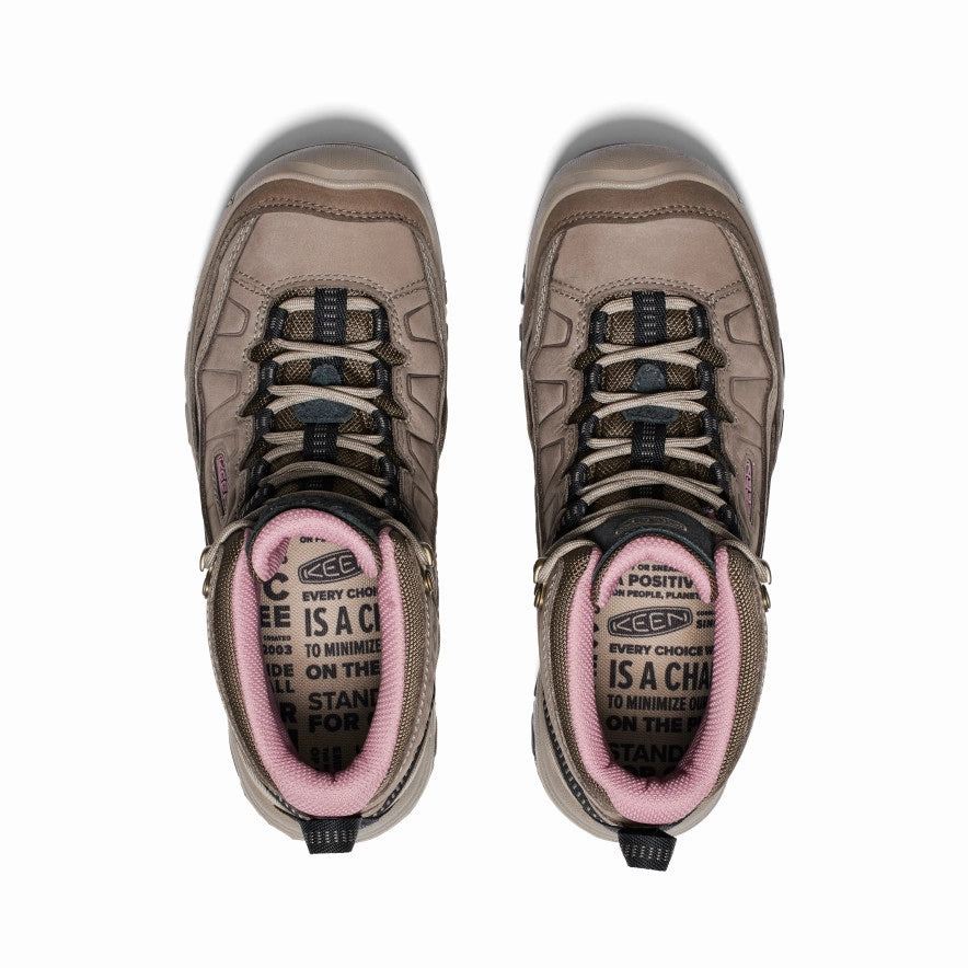 Women's Targhee IV Wide Waterproof Hiking Boot  |  Brindle/Nostalgia Rose Quick Dry Interior Durable Shell Backcountry Camper