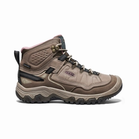 Anti Slip Traction Weatherproof Seam Sealing Women's Targhee IV Wide Waterproof Hiking Boot  |  Brindle/Nostalgia Rose