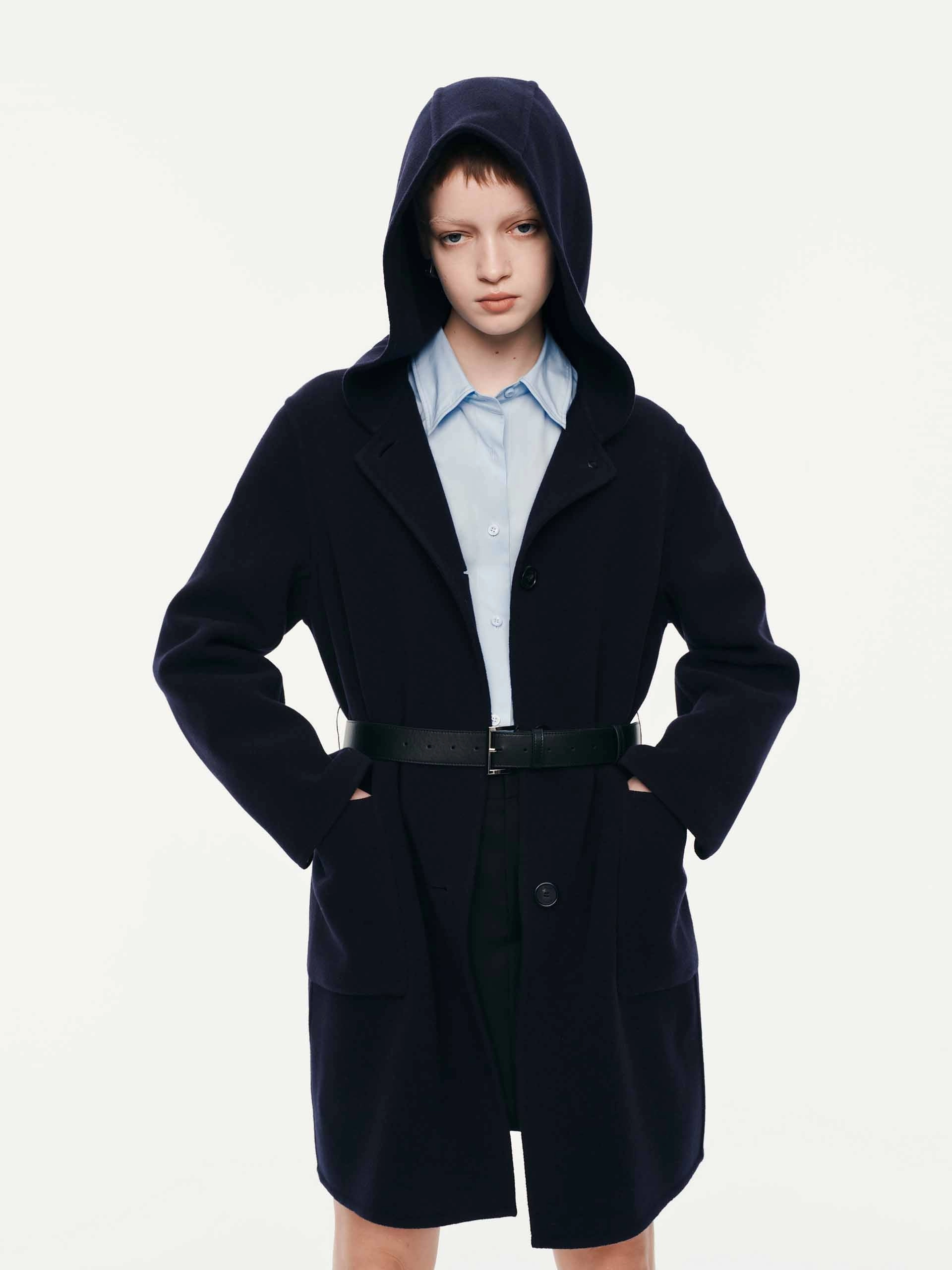 BreathableFabric Hypoallergenic Padding With Belt Hooded Coat