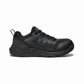 Women's Arvada ESD Work Sneaker (Carbon Toe)  |  Black/Black Low Rise Tree Run