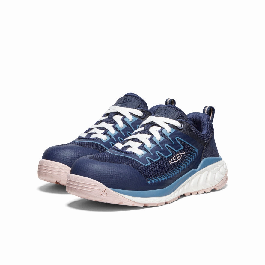 Simple Layers Urban Move Women's Arvada Work Sneaker (Carbon Toe)  |  Naval Academy/Peach Whip