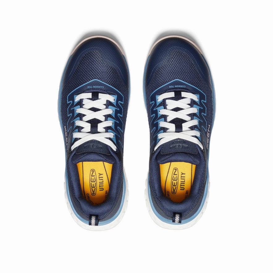 Urban Move comfort features Women's Arvada Work Sneaker (Carbon Toe)  |  Naval Academy/Peach Whip