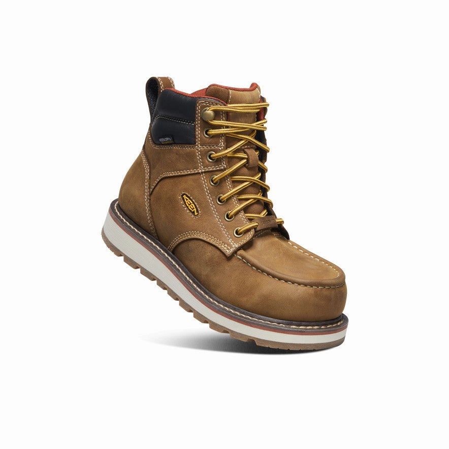Women's Cincinnati 6" Waterproof Boot (Carbon Toe)  |  Belgian/Sandshell High   Quality Leather Party Goer