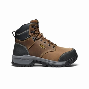 Women's Evanston 6" Waterproof Boot INT MET (Carbon Toe)  |  Bison/Black Padded collar Protective Upper