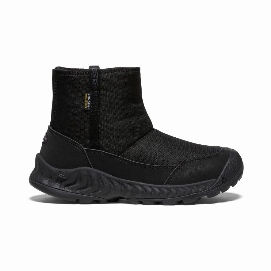 Flat Sole Stylish And Functional Women's Hood NXIS Waterproof Pull-On  |  Black/Black