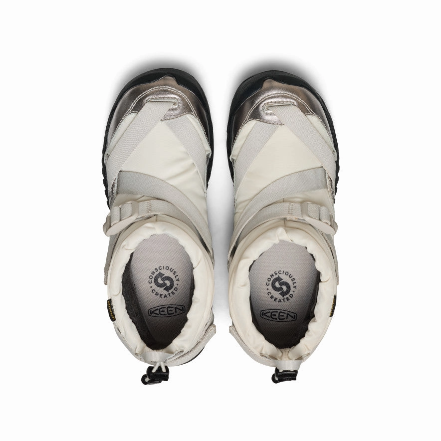 Women's Hoodzerra II Waterproof Boot  |  Star White/Silver Zip   Up Design