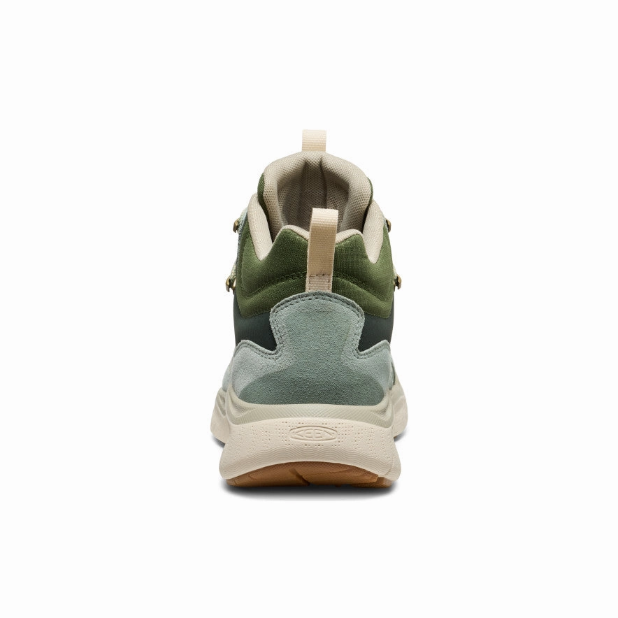 Women's Leiki Waterproof Leather Hiking Boot  |  Iceberg Green/Bronze Green Cushioned Fit Mud Resistant Night Travel