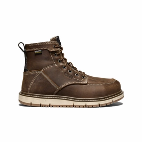 Shock Absorbing Urban Traveler Mud Friendly Women's San Jose 6" Waterproof Boot (Aluminum Toe)  |  Cascade Brown/Gum