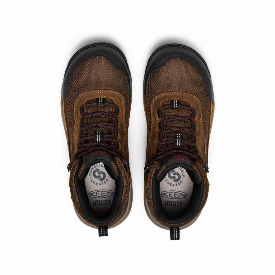 Outdoor Utility Women's Skokie Waterproof Work Boot (Carbon Toe)  |  Bison/Black