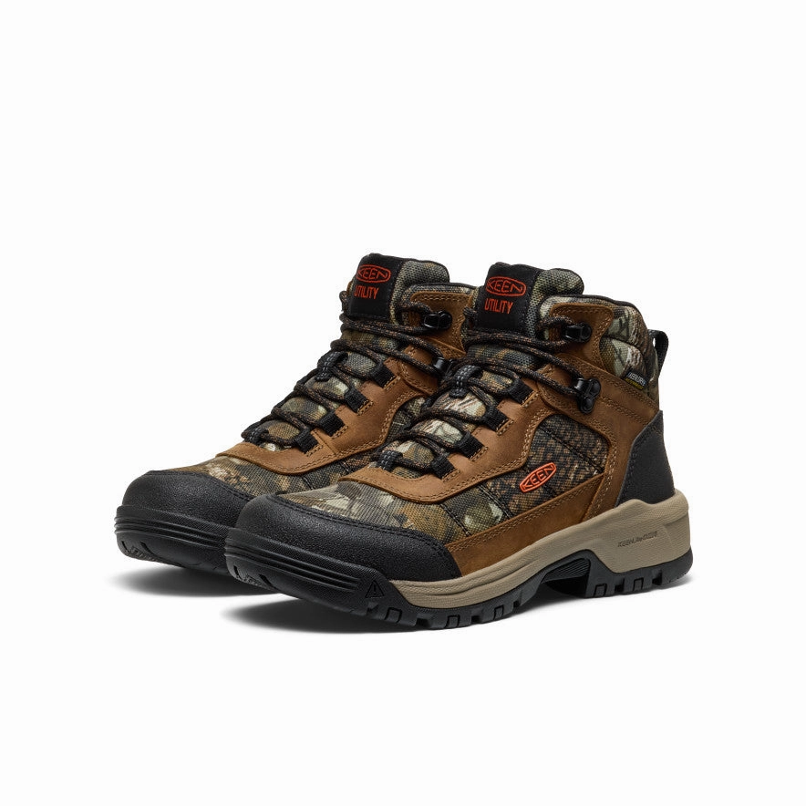 Insulated Outdoor Explorer Women's Skokie Waterproof Work Boot (Soft Toe)  |  Camo/Black