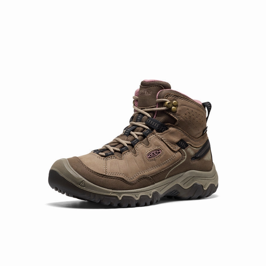 Women's Targhee IV Waterproof Hiking Boot  |  Brindle/Nostalgia Rose Storm Wear
