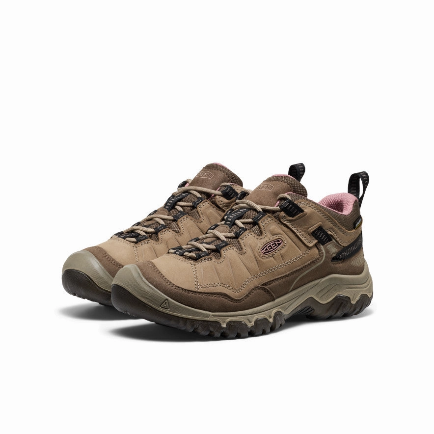 Durable Material Women's Targhee IV Waterproof Hiking Shoe  |  Brindle/Nostalgia Rose