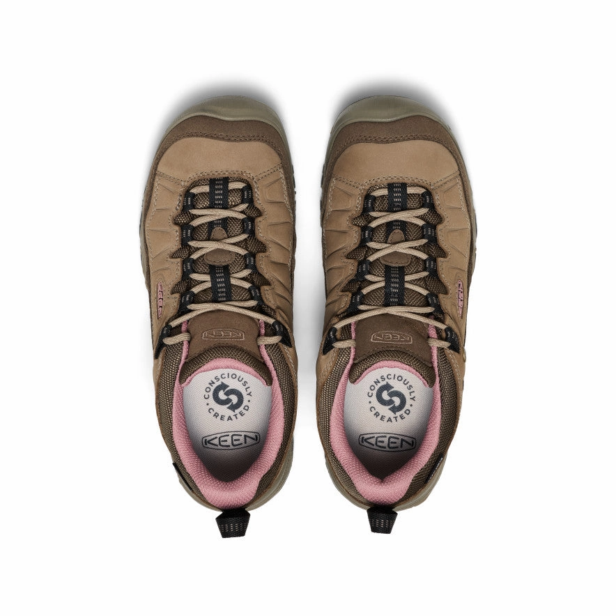 Odor Resistant Neutral Shade Women's Targhee IV Waterproof Hiking Shoe  |  Brindle/Nostalgia Rose