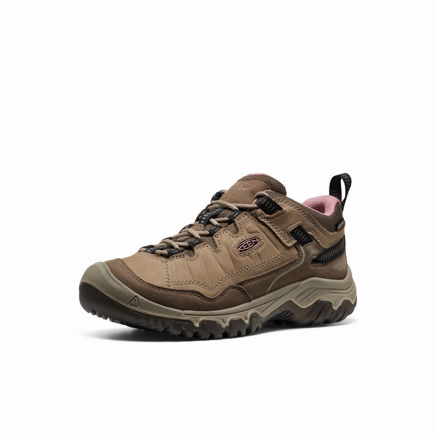 Women's Targhee IV Waterproof Hiking Shoe  |  Brindle/Nostalgia Rose Stylish Comfort Modern Street