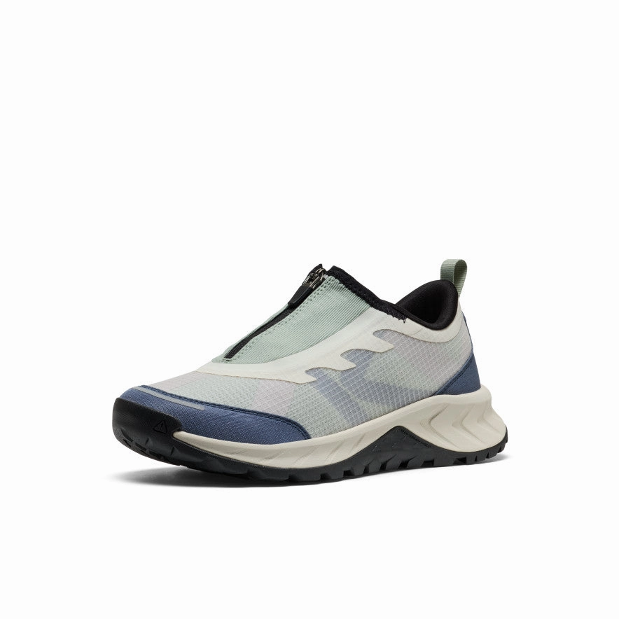 Slip Ease Support Zones Women's TTS Zip Sneaker  |  Iceberg Green/Vintage Indigo