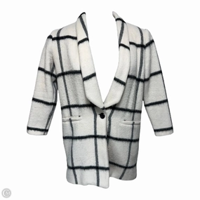 Wool Blend Coat By Elevenses In Black & White, Size: 00P MoistureWickingLining All Season