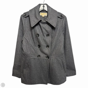 Eco Friendly Padding Wool Blend Peacoat By Michael By Michael Kors In Grey, Size: M