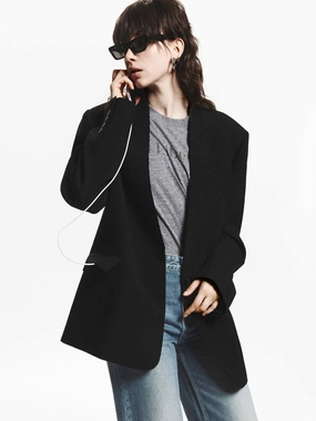 Wool Raw Trim Blazer Heat Sealed Zippers Waterproof Zipper Closure